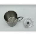 Edelstahl -Becher -Tasse mit Karabiner -Clip -Griff