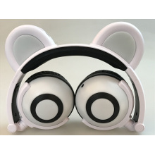 Fones de ouvido do Panda dos desenhos animados Fones de ouvido com fio brilhante