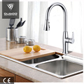 Deck mounted pull out kitchen faucet with sprayer