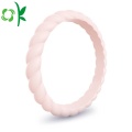 Benutzerdefinierte Twist-Form Silikonkautschuk Hochzeit Fingerring