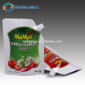 Custom Designed Chilli Garlic Sauce Packaging with Spout