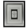 Black With Silver Inner A4 Certificate Frame