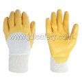 Gant en nitrile / Nitrile trempé /Interlock Liner avec Nitrile jaune (NY1710)