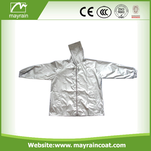 Gray Polyester Outdoor Jacket