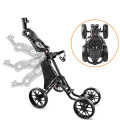 New 4 Wheel Golf Push Cart Golf Trolley