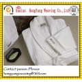 Unisex 100% Cotton Velour Jacquard  Bathrobe for Hotel and Home Use