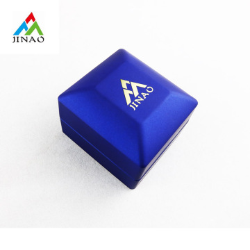 Blue Plastic LED Light Jewelry Box for Ring