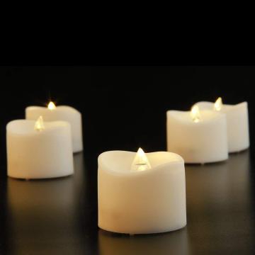 Wave Top LED tea lights candles with timer