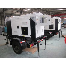 Generador Diesel de Generación 30kw Silencio con 3 Ruedas Trailer