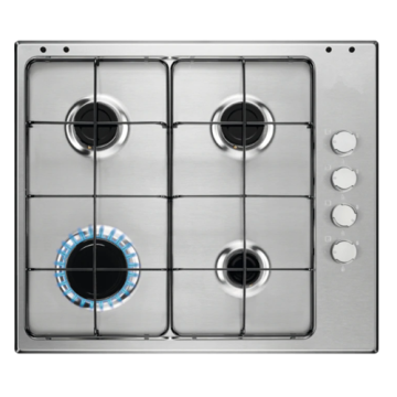 Electrolux 4 Ring eingebautes Stahlgasherd