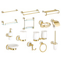 Rangement de serviettes de salle de bain multi-styles en or pour salle de bain