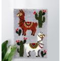 DIY Latch Hook Kits for Kids, DIY Crochet Yarn Kits, Crocheting Rug Yarn Cushion Embroidery Carpet Set Christmas Gift