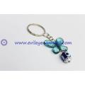 Glittering and translucent  butterfly evil eye key chain factory wholesale