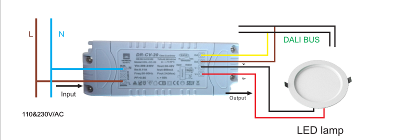 20w dali dimmable led driver