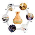 400ml Vase Holz Ultraschall Aroma Diffusor Luftbefeuchter