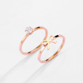 Rose Gold Wedding Ring Set His And Hers