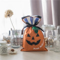 Orange Pumgkin Design Halloween Plastic Gift Bags