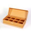 Lid base box with board dividers for tea