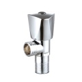 Two way single zinc alloy handle toilet brass core valve spool polish angle needle valve