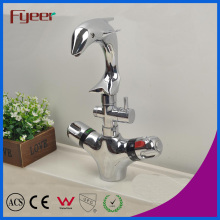 Fyeer Attractive Basin Water Tap Mixer Bathroom Dolphin Thermostatic Faucet