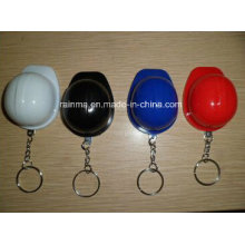 Plastic Safety Helmet Keychain with LED Light