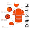 HiVis Reflective Work Safety Short Sleeve Polo T-Shirt