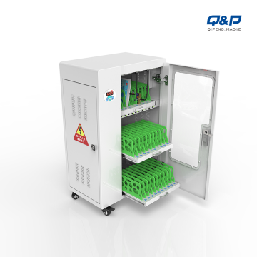 Smart tablets charging cart with acrylic door