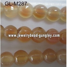 Lamp shape agate bead-natural pink