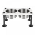 Freestanding Elevated Dog Bowls with Metal Stands