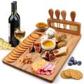 Bamboo Cheese Board Meat Charcuterie Platter Serving Tray