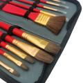 Oil painting brush sub set with canvas bag