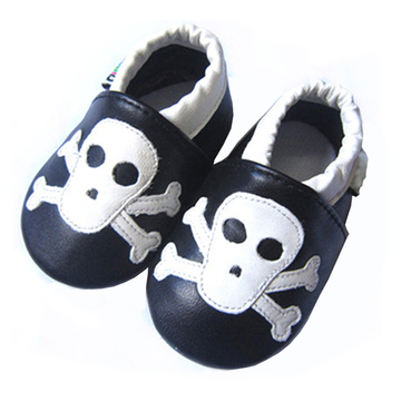 2016 zapatos infantiles suaves de cuero genuino de Halloween bebé