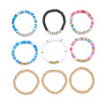 8pc Bracelets d&#39;étirement en résine assorties