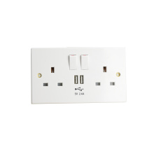 Double USB Wall Socket UK Plug