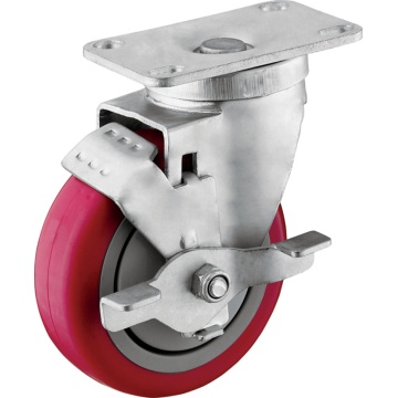 Medium Duty 4 Inch PU Casters with Brake