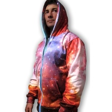 Pink 3D Galaxy Lights Up Sweatshirt