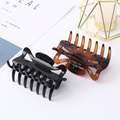 Plastic Tortoiseshell And black sequin hair claw clips