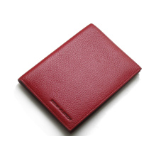 Red wine color passport wallet women ticket holder