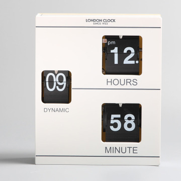 White Book Flip Clock for Decor