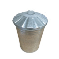 75L home garden outdoor galvanized metal trash can