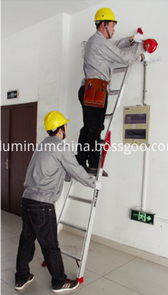 Straight ladder use