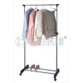 DIY Cheap Clothes Rack, Single-Rod Extendable Metal Suit Rack