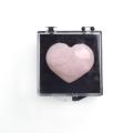 Rosenquarz Edelstein Puffy Heart 32MM poliert