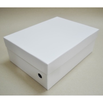 White Cardboard Foldable Shoe Box