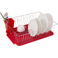 1 tier chrome plated dish rack with tray