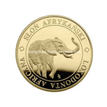 Personalización de moneda de desafío barata de elefante grabado