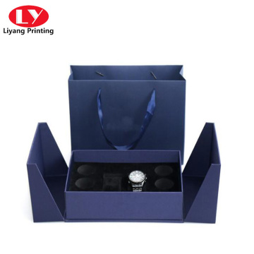 Luxury Double Door Watch Box With Watch Bag