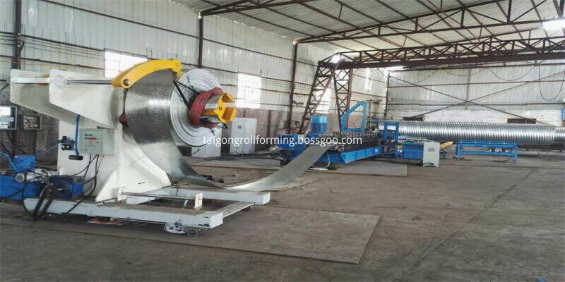 Galvanized Steel Spiral Corrugated Pipe Machine