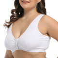 In-stock plus size front closure cotton bra