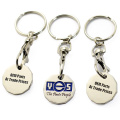 Euro Shopping Cart Trolley Coin Keychain